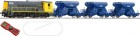 41272 Roco Digital starter set with NS 2200 series diesel locomotive pulling a freight train